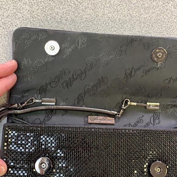 Whighting Davis Black Metallic Clutch - Picture 2 of 5